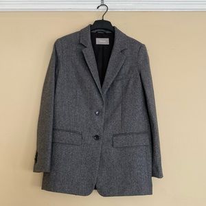 Everlane oversized blazer in grey herringbone